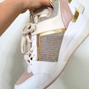 Michael Kors Sneakers, Size 9, Pink and White